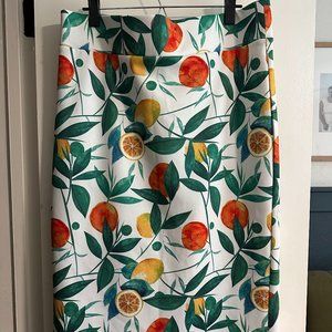 Eloquii Scuba Pencil Skirt in Fruit Print